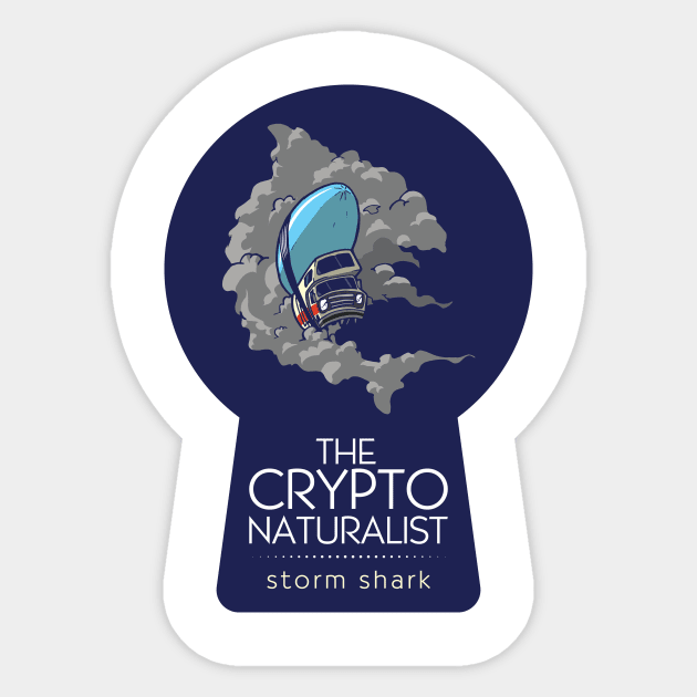 Storm Shark Sticker by Cryptonaturalist